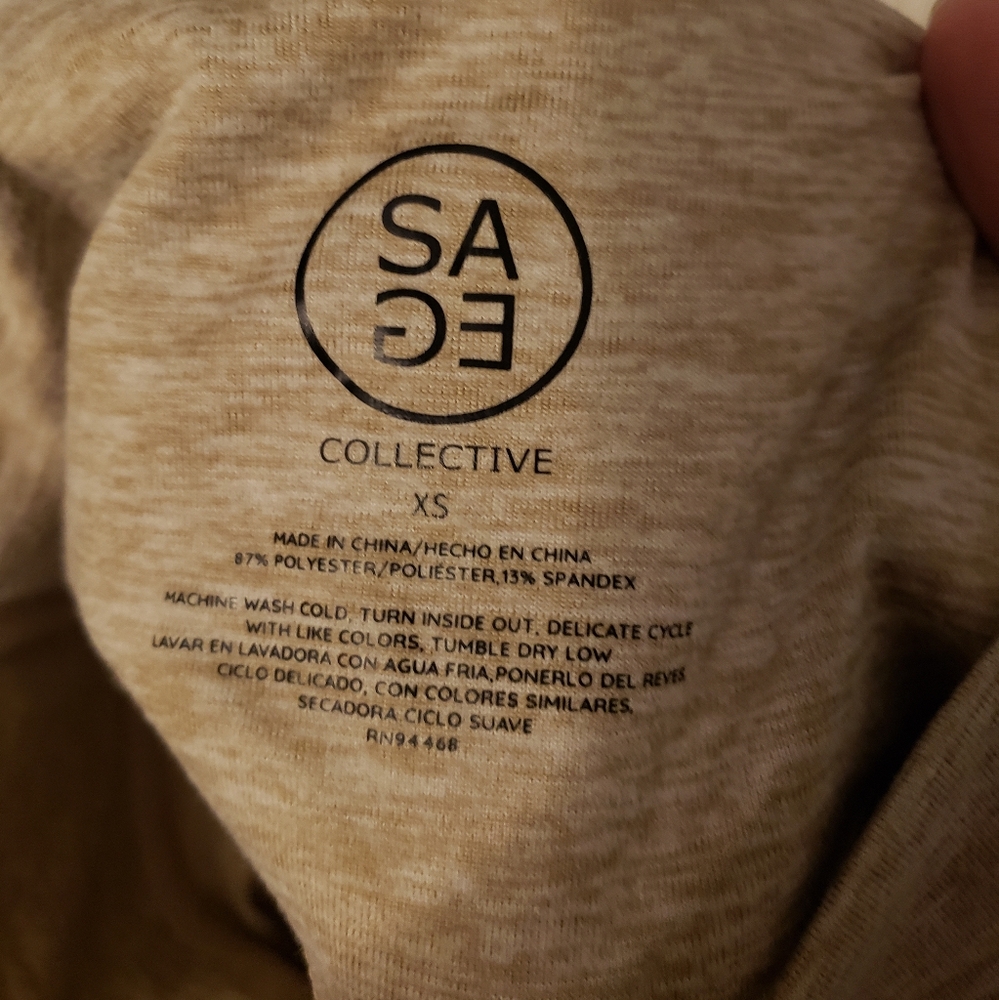 Sage Collective Tab Leggings with High-Rise Waistband and Tapered Legs - Picture 6 of 6